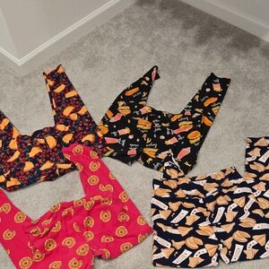4 LuLaRoe leggings Food Designs